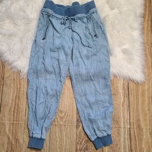 Anthropologie Cloth & stone chambray joggers